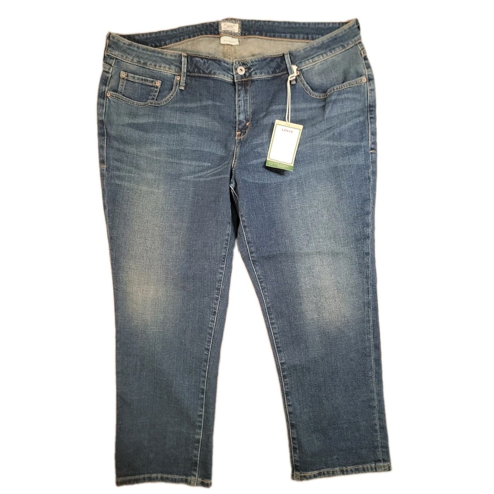 Levis Womens 18W Medium Fits Every Body Boyfriend Jeans NWT Straight Blue